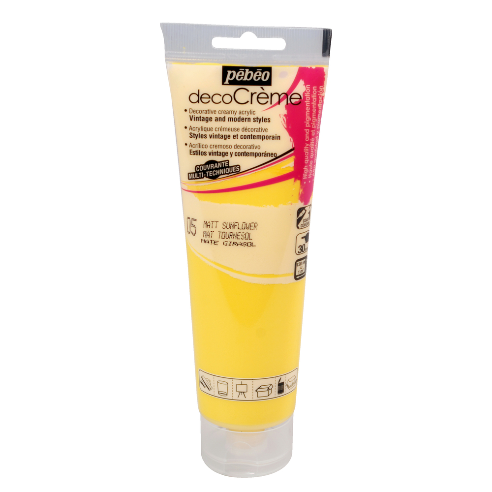 Peinture DecoCreme, 120ml - Tournesol