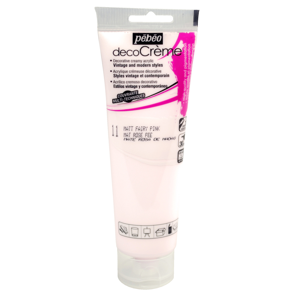 Peinture DecoCreme, 120ml - Rose fée