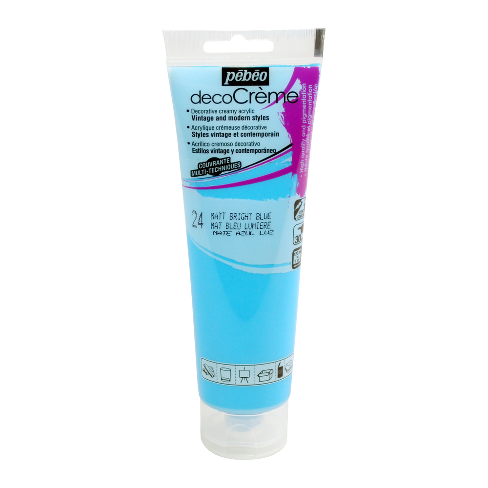 Peinture DecoCreme, 120ml - Bleu lumière
