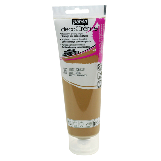 Peinture DecoCreme, 120ml - Tabac