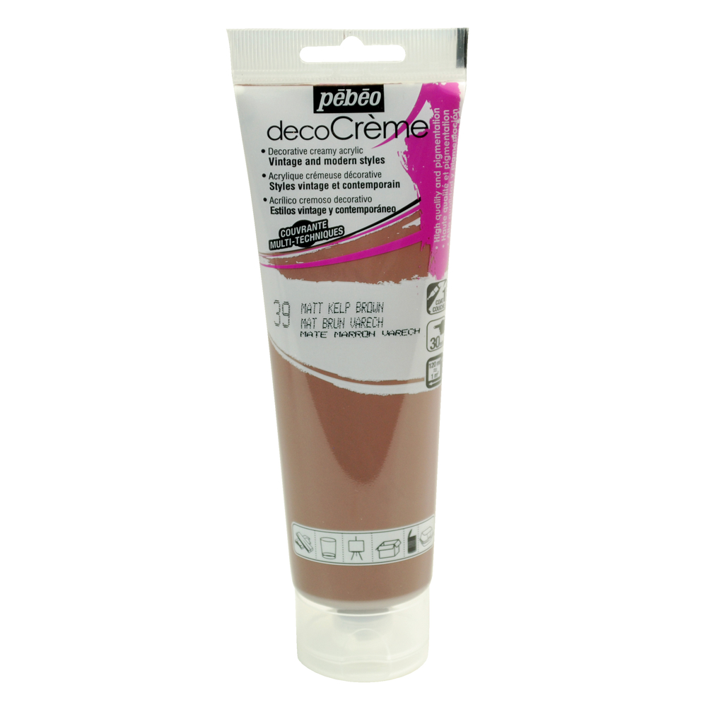 Peinture DecoCreme, 120ml - Brun varech