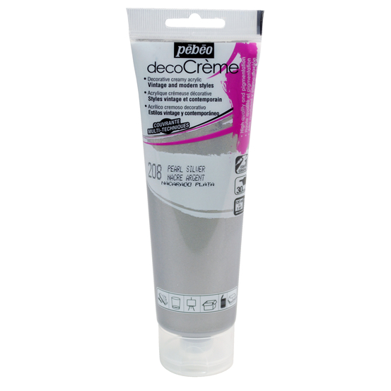 Peinture DecoCreme, 120ml - Argent