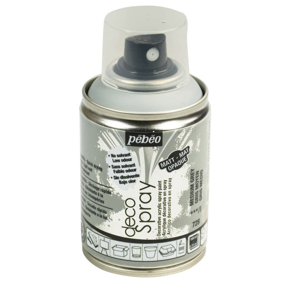 DecoSpray mat, 100ml - Gris moyen
