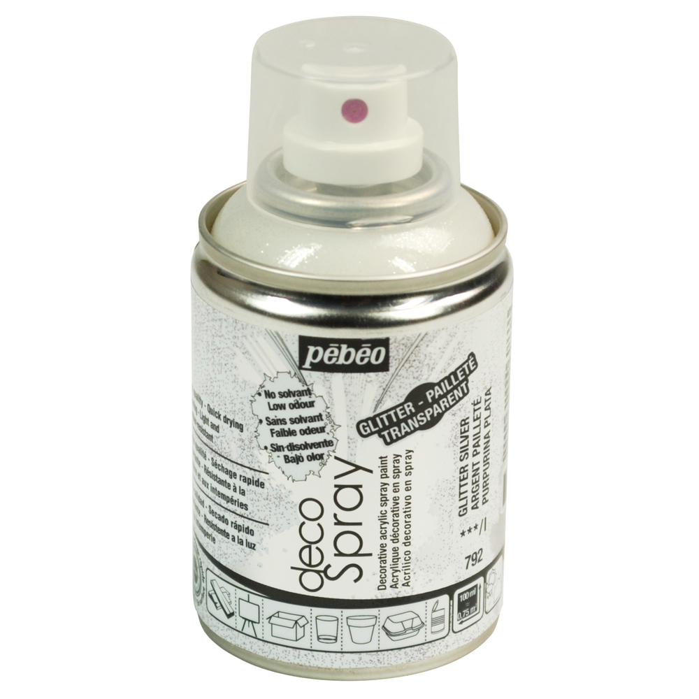 DecoSpray, 100ml - Argent pailleté