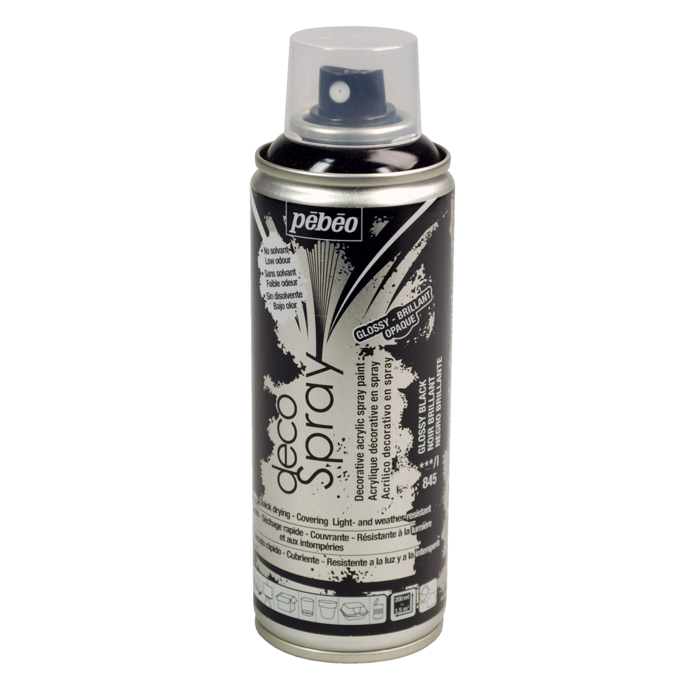 DecoSpray brillant, 200ml - Noir