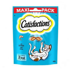 Friandises pour chat Catisfactions au saumon : 180 gr