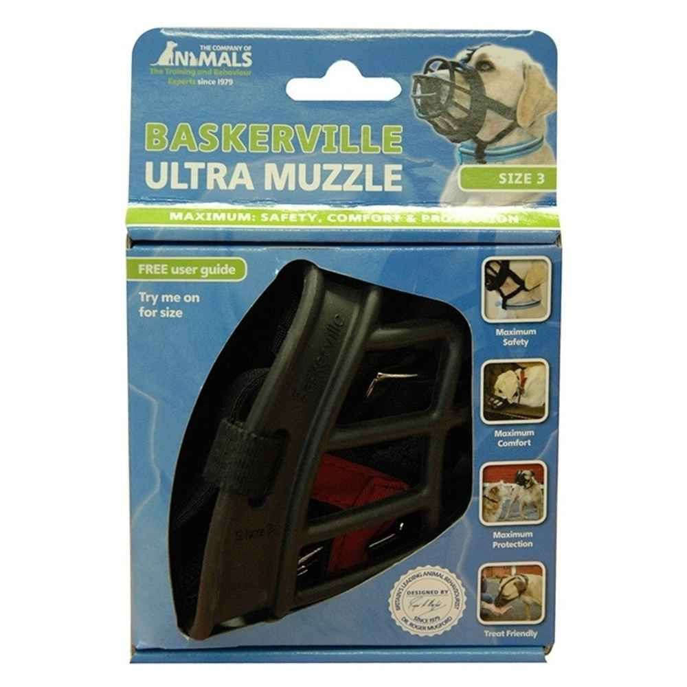 Muselière Baskerville Ultra T3 : Noir, Caoutchouc Thermoplastique