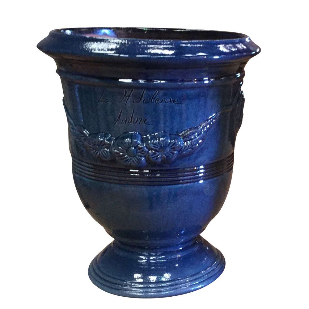 Vase Anduze Mini, bleu Ø 12 x H. 14 cm