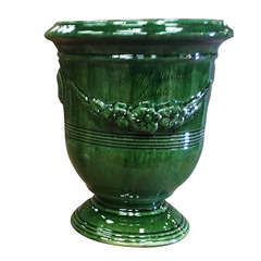 Vase Anduze Mini, vert Ø 12 x H. 14 cm