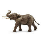 Figurine éléphant d'Afrique mâle en plastique - 19,5x12,3x9 cm
