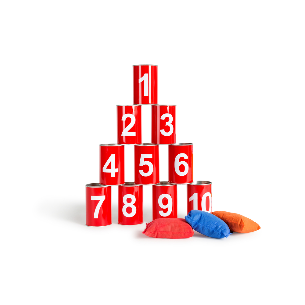 Jeu chamboule tout rouge