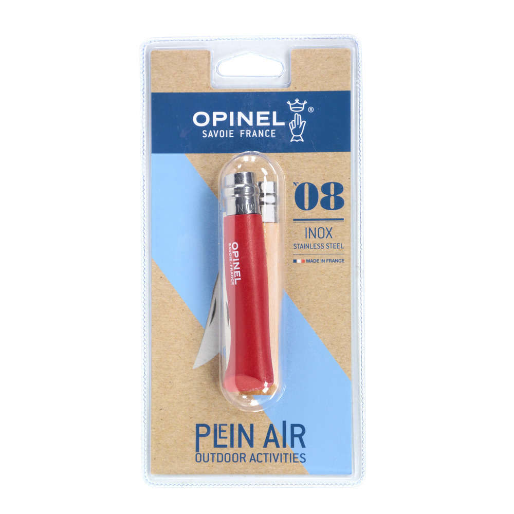 Couteau Outdoor n°08 avec lame en inox rouge