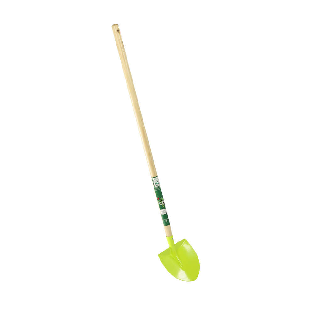 Pelle ronde de jardin verte emmanchée pour enfant L80cm