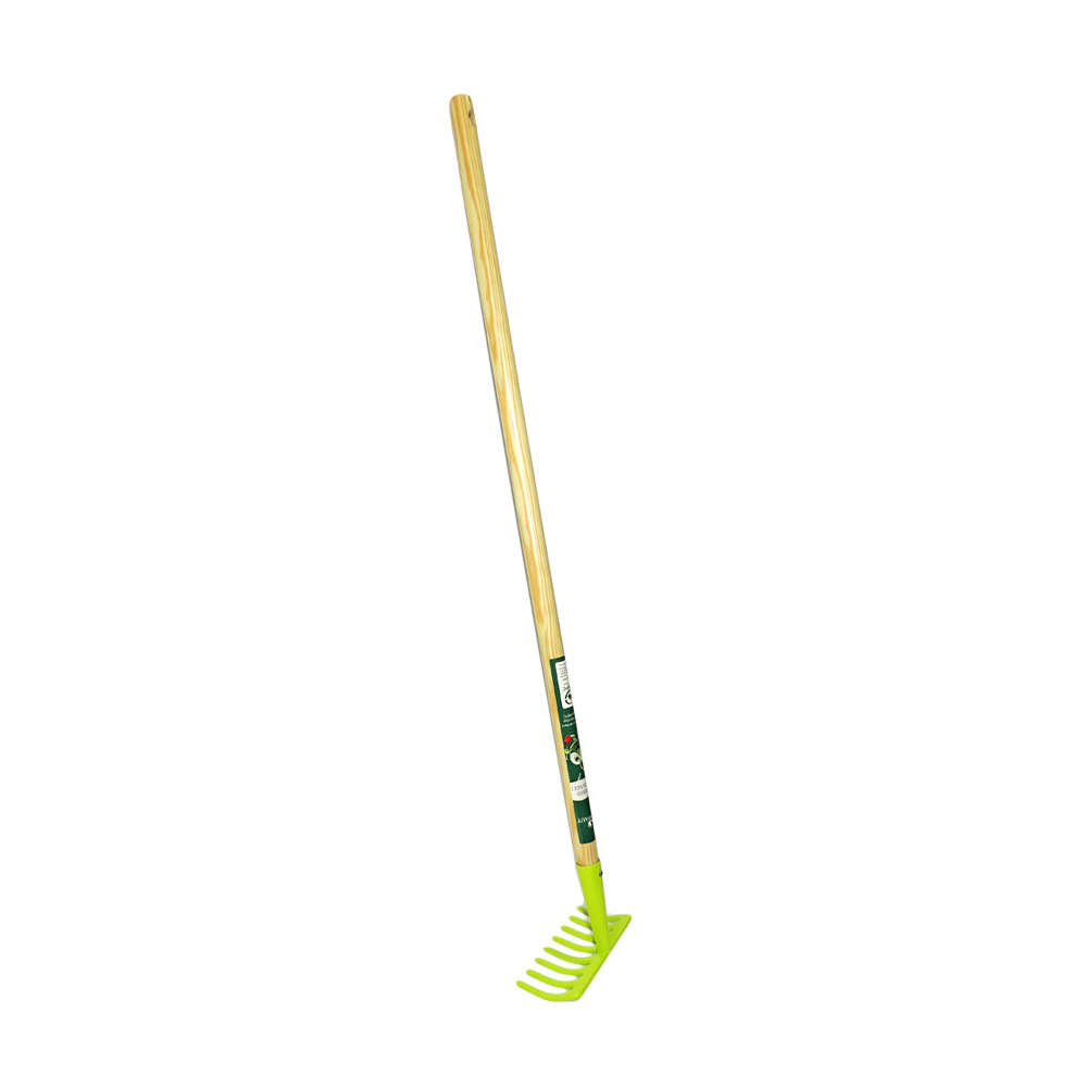 Râteau de jardin 7 dents pour enfant emmanché L80cm