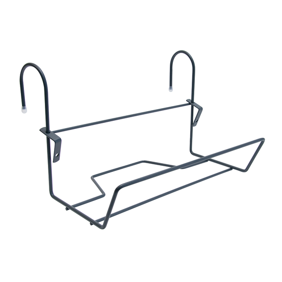 Support jardinière classique en fil (à accrocher), gris l. 14 cm