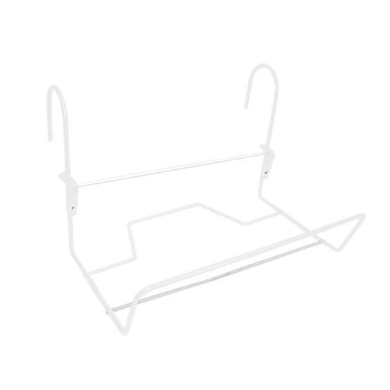 Support jardinière classique en fil (à accrocher), blanc l. 18 cm