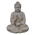 Bouddha assis en pierre reconstituée naturelle - H.80 cm