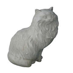 Chat persan, ton vieille pierre H. 37 cm