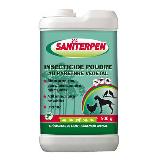 Insecticide Poudre Saniterpen : Pyrèthre Végétal 500gr
