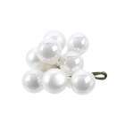 Grappe 10 boules verre sur pique brillant et mat argent ou blanc D.2cm