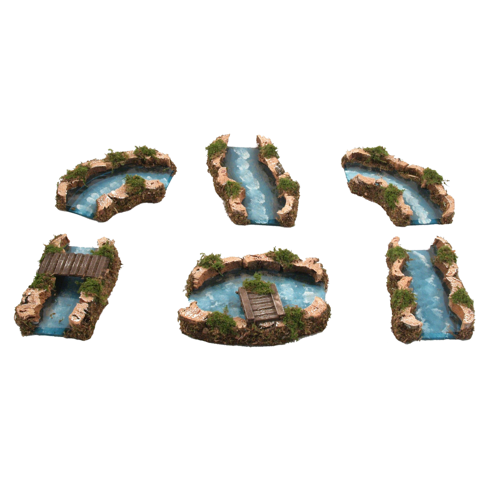 Décoration pour paysage de Noël : Elément de fleuve 17x15x4cm