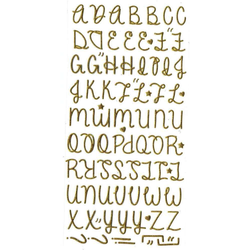 Alphabet glitter puffy, or