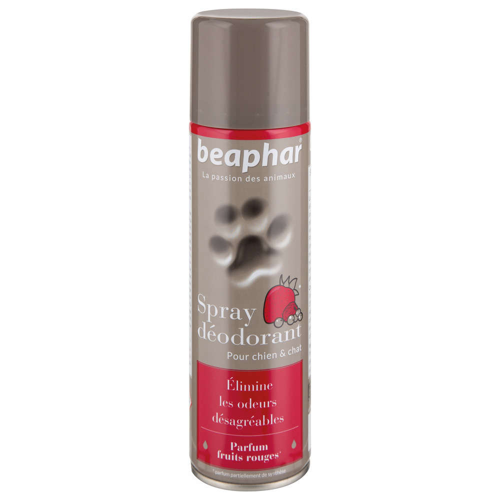 Spray déodorant parfum fruits rouges pour chien : 250 ml