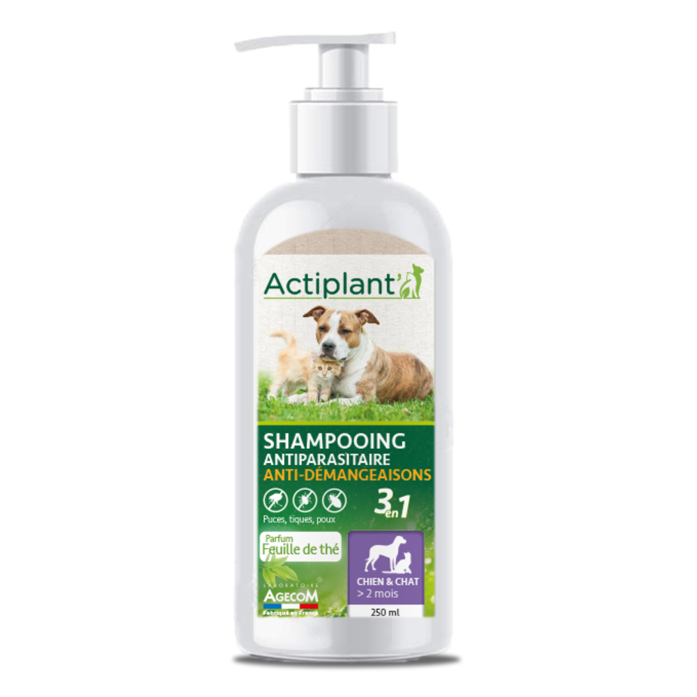 E.Shampooing 2en1 antiparasitaire et anti démangeaisons : 250ml
