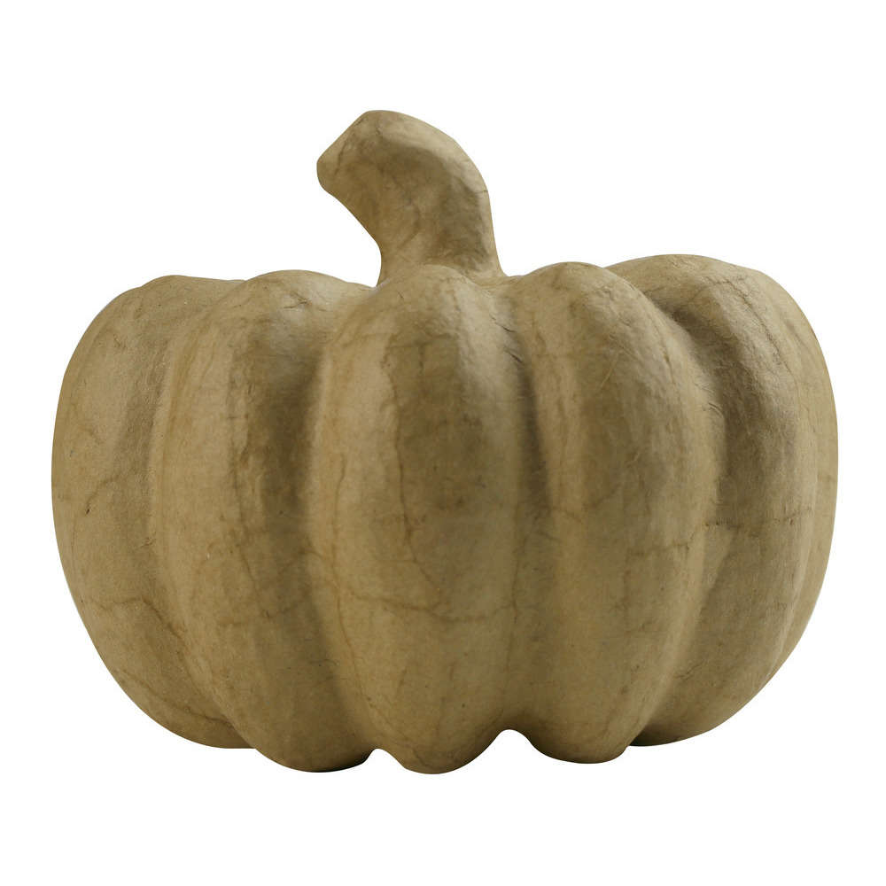 Boite citrouille, en papier mâché - L.15x15cm