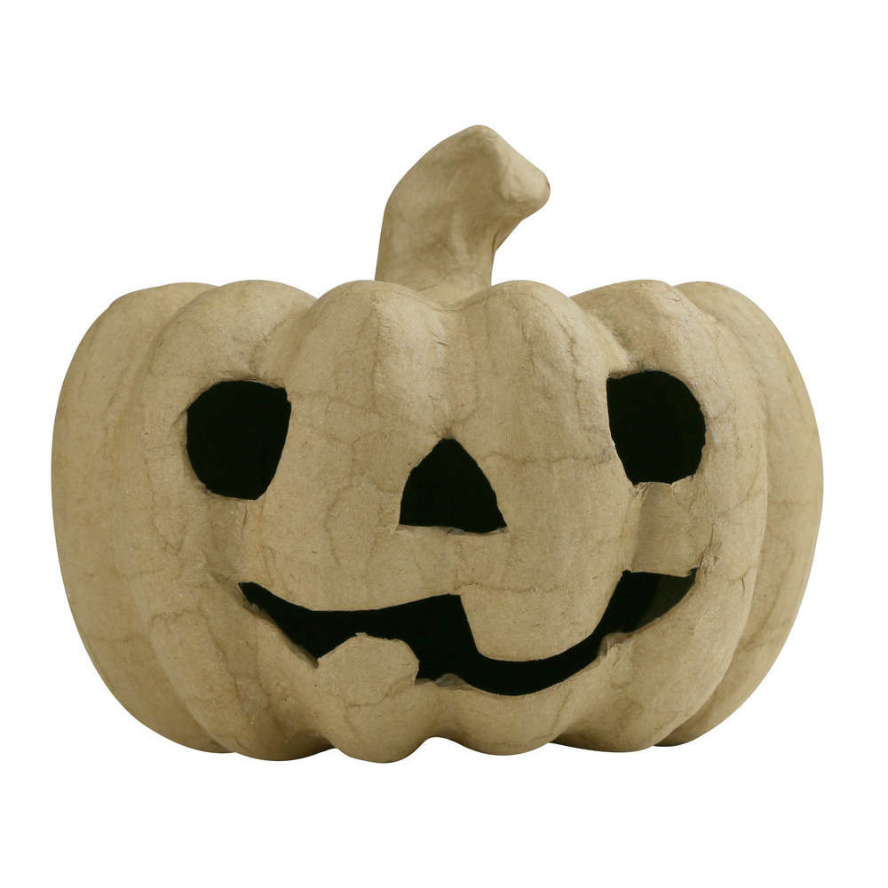Citrouille, en papier mâché à décorer - L.11cm
