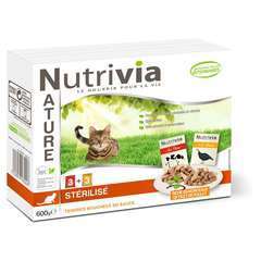 Sachet Nutrivia Nature pour chat adulte Stérilisé : Viandes x6