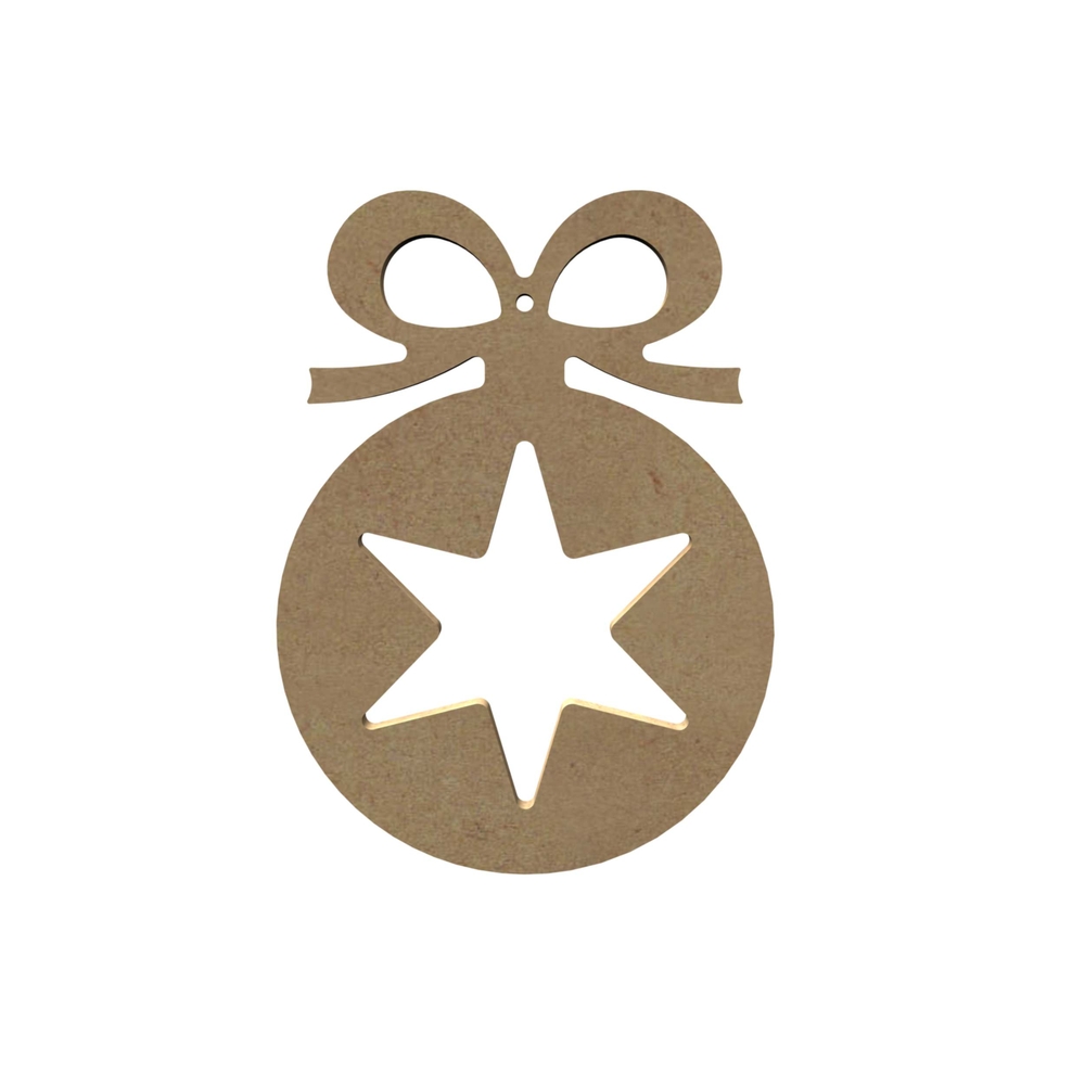 Forme en médium - Boule étoile l. 12 x H. 16 cm