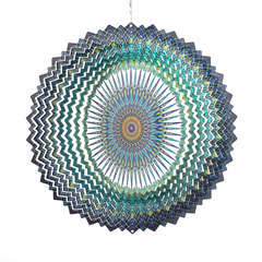 Spirale éolienne Mandala 'Espace', en acier inoxydable Ø 30,5 cm