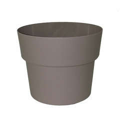 Pot rond CocoriPot, taupe Ø 17 x H. 12 cm