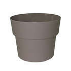Pot rond CocoriPot, taupe Ø 38 x H. 30 cm