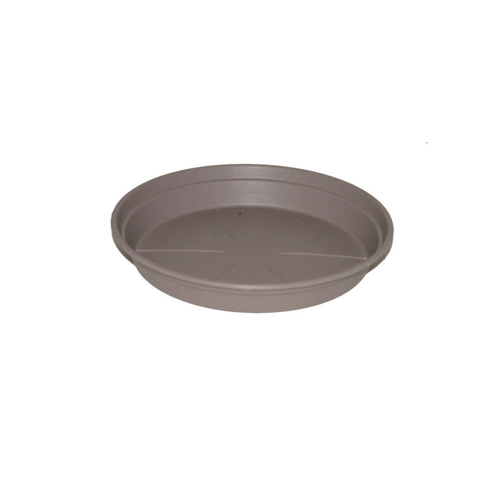 Soucoupe CocoriPot ronde en plastique taupe - D.24 cm