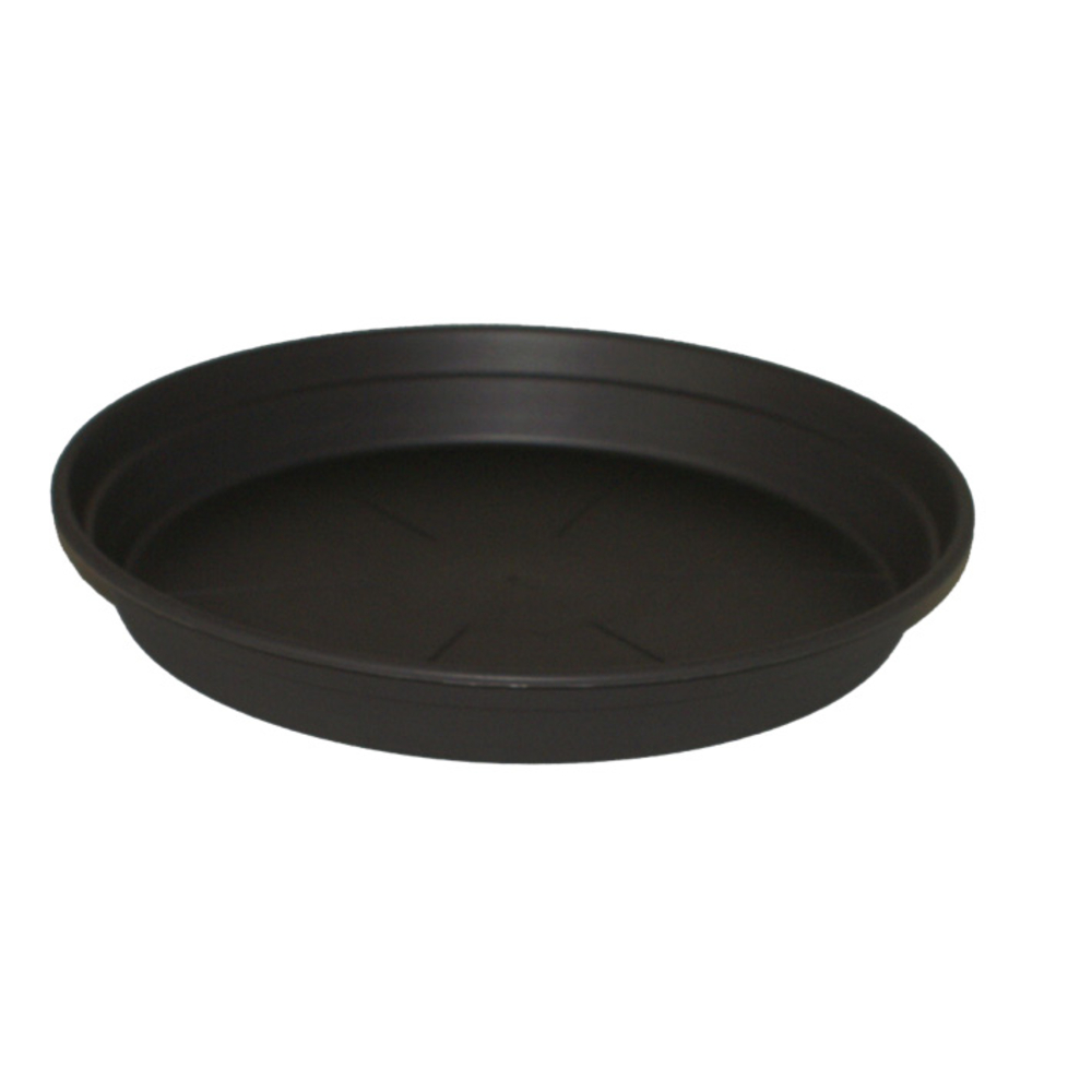 Soucoupe CocoriPot ronde en plastique gris ardoise - D.27 cm