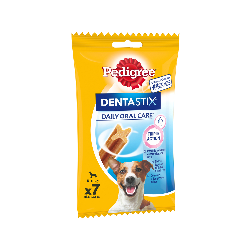 Os à mâcher Dentastix chiot et petit chien : 7 sticks 110g