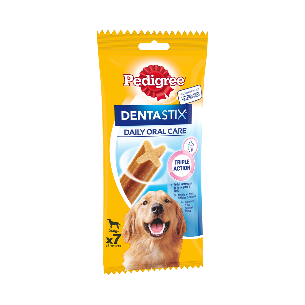 Os à mâcher Dentastix grand chien : 7 sticks 270g