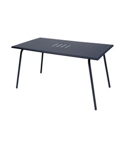 Table démontable extérieure MONCEAU en acier anthracite - 146x80x74 cm