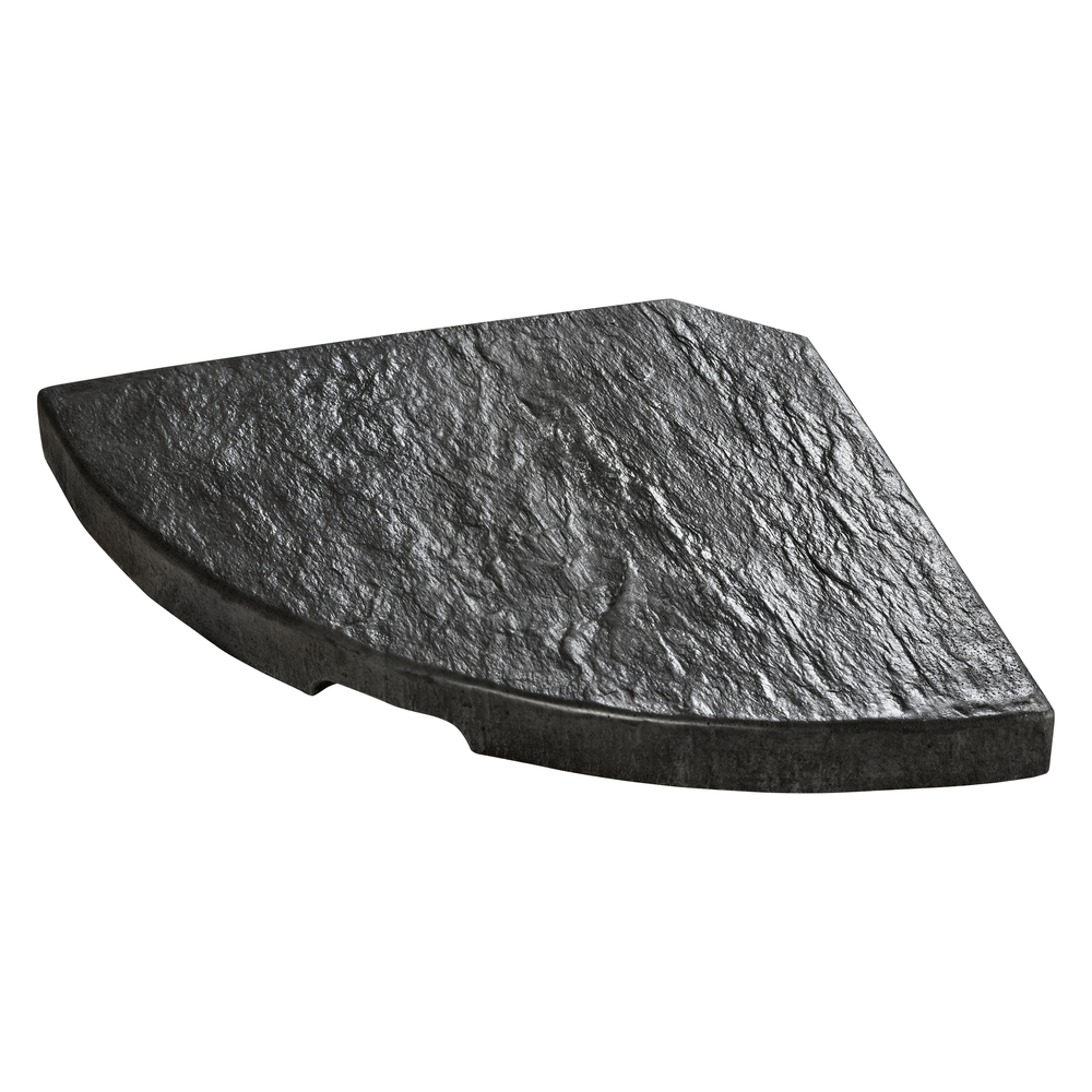 Dalle piètement de parasol 1/4 de rond, ton ardoise L. 48 cm (16kg)