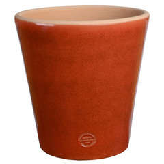 Pot Vaso en terre cuite émaillée, rouge Ø 27 x H. 27 cm
