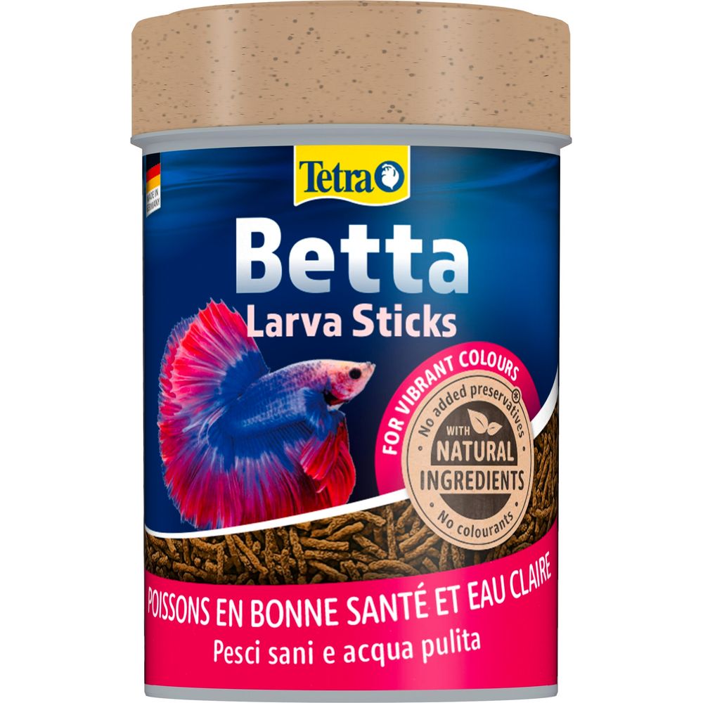 Betta Larva Sticks, aliment complet pour poisson combattant - 85ml