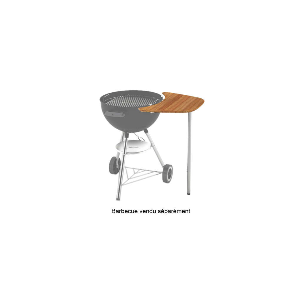 Plan de travail avec pied pour barbecue à charbon 47/57 cm en bambou