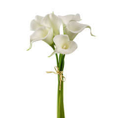 Bouquet fleurs artificielles, en polyéthylène: Calla Lily, blanc 35cm  Emerald | Truffaut