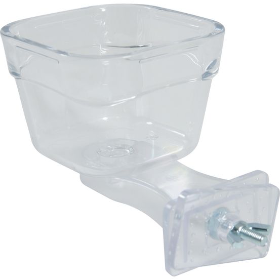 Mangeoire transparent pour perroquet : taille M