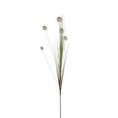 Fleur artificielle : Tige herbe pom Pom blanc H.84 cm