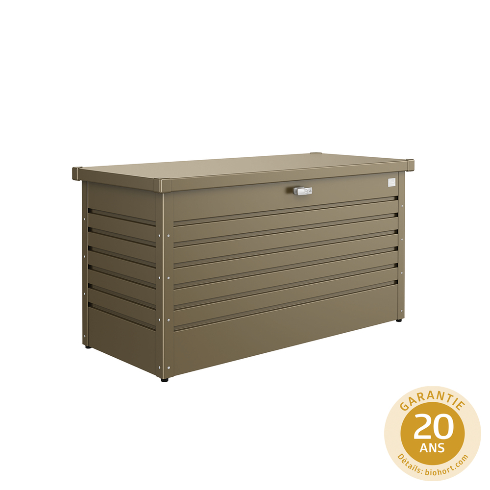 Coffre jardin: acier galvanisÃ© bronze L134cm