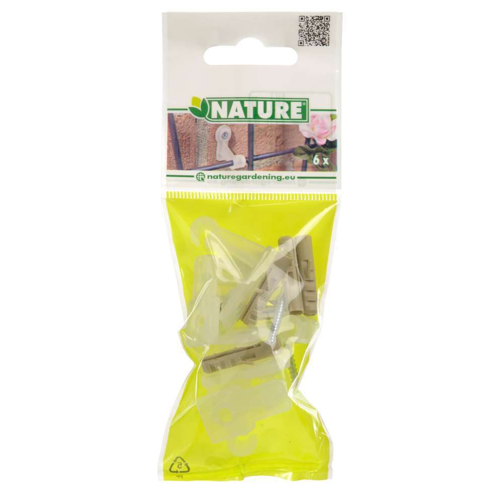 Set de fixation transparente pour treillage métal (x6)