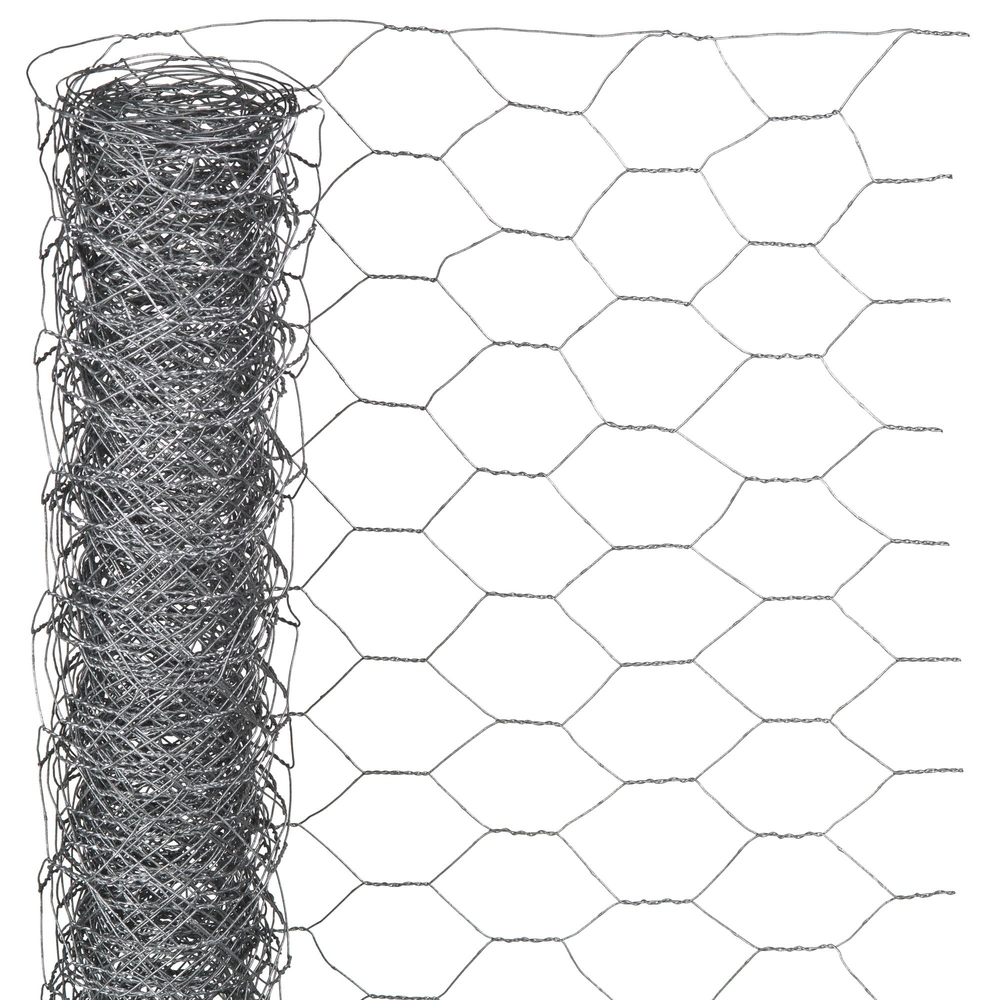 Grillage maille hexagonale, acier galvanisé (13mm) - l.250 x H.50 cm